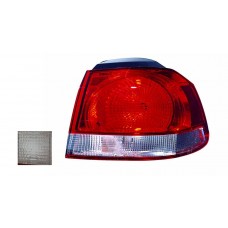 Volkswagen Golf 2009-2013 Outer (Wing) Red/Clear (Replaces Hella) Rear Light Unit Driver Side